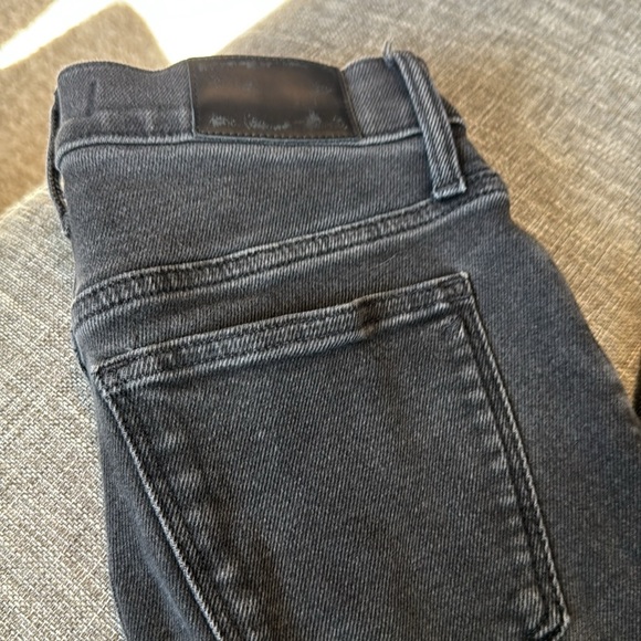 - Madewell Cali Demi Boot Jeans Black Wash High Rise Stretch Crop Size 24 - Picture 10 of 14